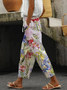 Damen Geblümt Lang Hose Lässig Frühling/Herbst Hose