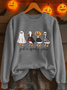 Lässig Rundhals Halloween Sweatshirt
