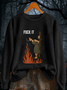 Lässig Rundhals Textbriefe Sweatshirt