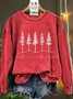 Retro Rundhals Weihnachtsbaum Sweatshirt