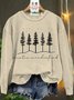 Retro Rundhals Weihnachtsbaum Sweatshirt