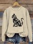 Retro Rundhals Tier Sweatshirt