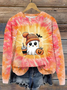 Lässig Rundhals Halloween Sweatshirt