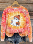 Lässig Rundhals Halloween Sweatshirt