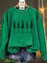 Retro Rundhals Weihnachtsbaum Sweatshirt