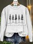 Retro Rundhals Weihnachtsbaum Sweatshirt