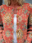 Damen Gestrickt Nationalität/ethn Langarm Bequem Retro Strickjacke