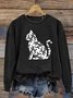 Retro Rundhals Tier Sweatshirt