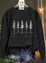 Retro Rundhals Weihnachtsbaum Sweatshirt
