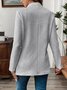 Damen Unifarben Frühling/Herbst Oberbekleidung Lässig Langarm Stehkragen Mittellang Blazer