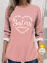 Retro Rundhals Buchstabenmuster Sweatshirt
