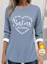 Retro Rundhals Buchstabenmuster Sweatshirt