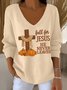 Damen Baumwolle Jesus Kopieren Langarm Bequem Lässig Pullover