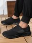 Lässig Unifarben Haken und Schleife Niedrig Fliegen Sie gewebte Schuhe Nahtverarbeitung