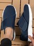 Lässig Unifarben Haken und Schleife Niedrig Fliegen Sie gewebte Schuhe Nahtverarbeitung