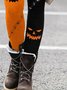 Damen Halloween Retro Alle Jahreszeiten Lang Leggings