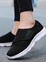 Lässig Unifarben Haken und Schleife Niedrig Fliegen Sie gewebte Schuhe Nahtverarbeitung