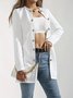 Damen Unifarben Frühling/Herbst Oberbekleidung Lässig Langarm Rundhals Mittellang Blazer