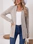 Damen Frühling/Herbst Oberbekleidung Retro Nahtverarbeitung Unifarben Langarm Jacke