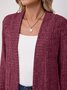 Damen Frühling/Herbst Oberbekleidung Retro Nahtverarbeitung Unifarben Langarm Jacke