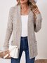 Damen Frühling/Herbst Oberbekleidung Retro Nahtverarbeitung Unifarben Langarm Jacke