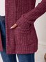 Damen Frühling/Herbst Oberbekleidung Retro Nahtverarbeitung Unifarben Langarm Jacke