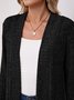 Damen Frühling/Herbst Oberbekleidung Retro Nahtverarbeitung Unifarben Langarm Jacke