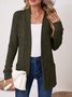 Damen Frühling/Herbst Oberbekleidung Retro Nahtverarbeitung Unifarben Langarm Jacke