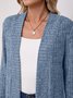 Damen Frühling/Herbst Oberbekleidung Retro Nahtverarbeitung Unifarben Langarm Jacke