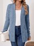 Damen Frühling/Herbst Oberbekleidung Retro Nahtverarbeitung Unifarben Langarm Jacke