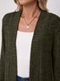 Damen Frühling/Herbst Oberbekleidung Retro Nahtverarbeitung Unifarben Langarm Jacke