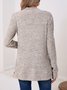 Damen Frühling/Herbst Oberbekleidung Retro Nahtverarbeitung Unifarben Langarm Jacke