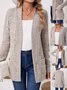 Damen Frühling/Herbst Oberbekleidung Retro Nahtverarbeitung Unifarben Langarm Jacke