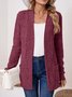 Damen Frühling/Herbst Oberbekleidung Retro Nahtverarbeitung Unifarben Langarm Jacke