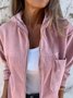Damen Frühling/Herbst Oberbekleidung Retro Nahtverarbeitung Unifarben Langarm Stehkragen Jacke