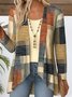V-Ausschnitt Langarm Geometrisch Regelmäßig Mikroelastizität Regelmäßige Passform Bluse für Damen