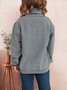 Damen Baumwolle Gestreift Langarm Bequem Lässig Strickjacke