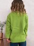 Damen Baumwolle Gestreift Langarm Bequem Lässig Strickjacke
