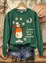 Lässig Rundhals Textbriefe Sweatshirt