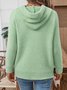 Damen Baumwolle Unifarben Langarm Bequem Lässig Pullover
