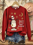 Lässig Rundhals Textbriefe Sweatshirt