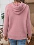 Damen Baumwolle Unifarben Langarm Bequem Lässig Pullover