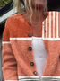 Damen Abstrakt Langarm Bequem Lässig Print Strickjacke