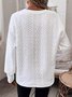Retro V-Ausschnitt Geometrisch Sweatshirt Jacquard