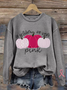 Lässig Rundhals Textbriefe Sweatshirt