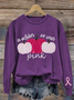 Lässig Rundhals Textbriefe Sweatshirt