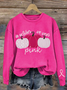 Lässig Rundhals Textbriefe Sweatshirt