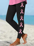 Damen Klassik Geometrie Lässig Alle Jahreszeiten Lang Leggings