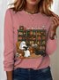 Retro Halloween Rundhals Langarm T-Shirt
