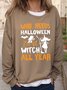 Retro Rundhals Halloween Sweatshirt